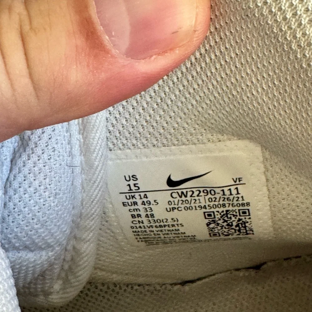 Nike Air Force 1 High '07 White Sneaker Casual Shoes Men's SZ 15 - Picture 9 of 16
